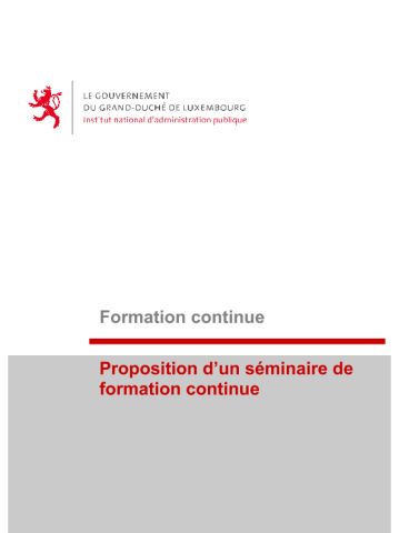Formulaire de demande de formation continue